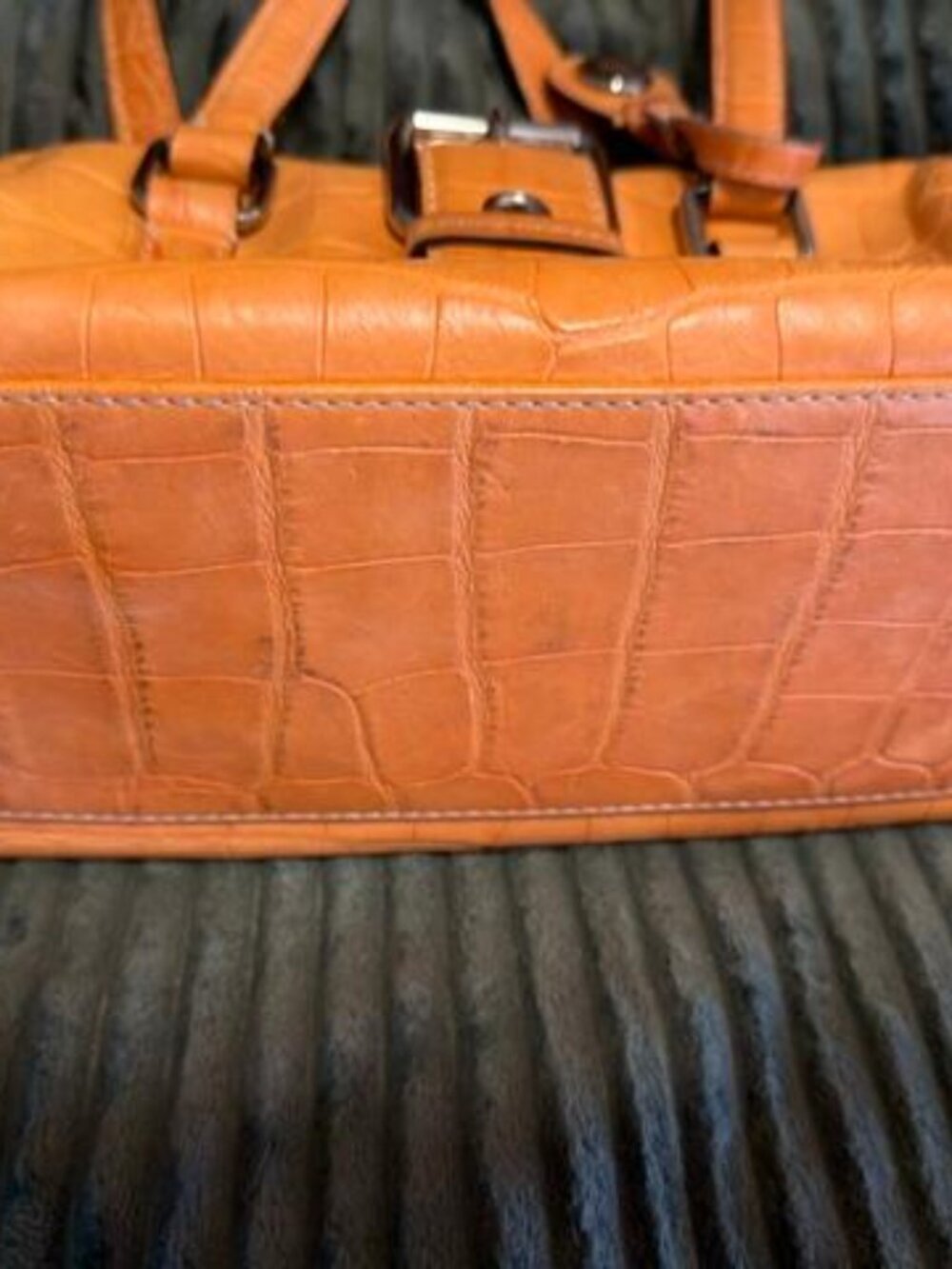 DOONEY & BOURKE Orange Embossed Doctor Satchel - Picture 7 of 8